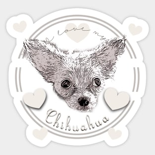 I love my Chihuahua Sticker